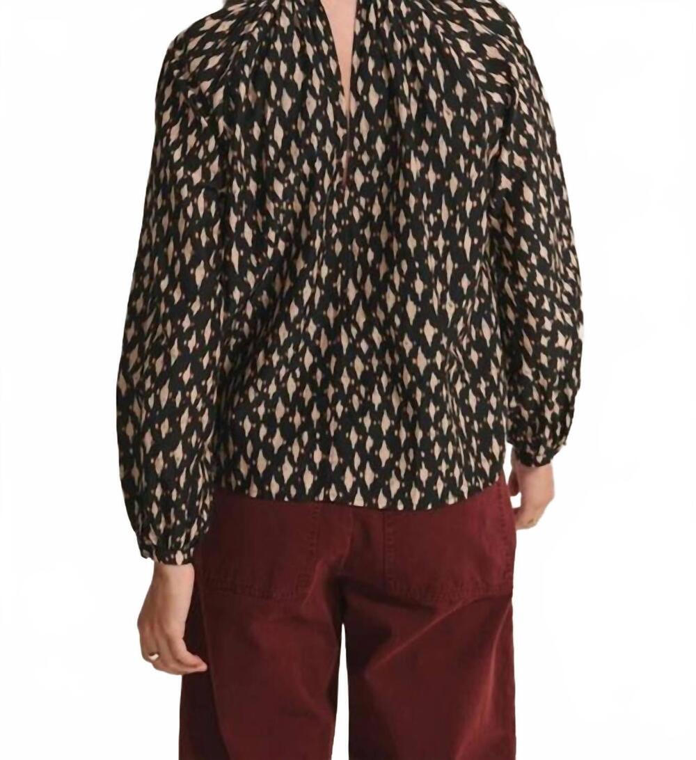 NEW VELVET BY GRAHAM & SPENCER malia mock neck blouse in nightfall - Picture 4 of 4